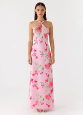 Serafim Chiffon Maxi Dress - Petal Soleil